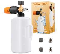 FAI Top 1L Foam Cannon Fits 1/4" Quick Connect Washer Car Wash Lance | Compatible With Karcher Lavor Bosch Metal Build Adjustable Spray Dual Orifices Mesh Filter Multi Surface Cleaning