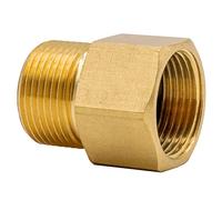 Fai Top Brass High Pressure Washer Coupler,M22-15 mm Male Thread to M22-14 mm Female Fitting, 4500 PSI