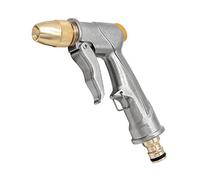 Fai Top Garden Hose Spray Gun with Full Brass Nozzle,Water Hose Pipe Spray Gun,Perfect for Car & Pet Washing/Watering Lawn and Garden/Sidewalk Cleaning-Long Garden Spray Gun (Short)