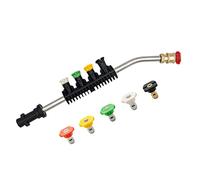 Fai Top Pressure Washer Lance Extension Wand, Replacement Spray Wand Wash Lance with 5 Spray Nozzles,30 Degree Gutter Rod Cleaner Attachment for karcher K2-K7 K Series | Compatible With Karcher,2600PSI Pressure Resist,Built Nozzle Holder,1/4" Quick Connect,Car Roof Fender Undercarriage Wash
