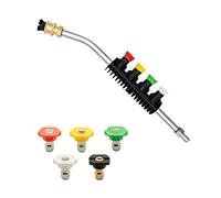 Fai Top Pressure Washer Lance Extension Wand, Replacement Spray Wand Wash Lance with 5 Spray Nozzles,30 Degree Gutter Rod Cleaner Attachment for Car Washing, 1/4'' Quick Connect
