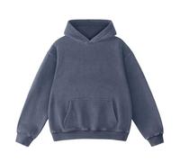 FAIABLE Mens Hoodies Pullover Oversized Hoodie Wash Plush Cotton Hooded Sweatshirt Vintage Heavyweight Hoodie Men Streetwear