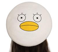FAICCIAUK Anime Gintama Elizabeth Duck White Beret Embroidery Kawaii Comic Cartoon Cosplay Vintage Elegant Hat Xmas Gift