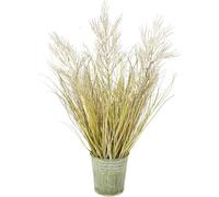 FAICOIA Artificial Grass Plants Onion Grass Outdoor 24.4" Tall Fake Shrubs Wheat Grass Fluffy Pampas Flowers in Pot Faux Greenery Stems Bushes for Indoor Home Decor Garden Fall Floral Arrangement