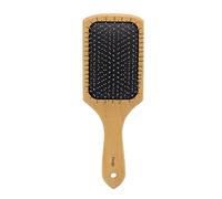 Faigy Hair Brush-Natural Wooden Bamboo Brush and Detangle Eco Friendly Paddle Hairbrush for Women Men and Kids Make Thin Long Curly Hair Health and Massage ScalpPaddle Hair Brush Wooden Handle