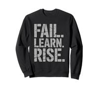 Fail. Learn. Rise. Stencil Typography Sweatshirt