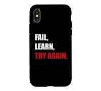 Fail. Learn. Try Again - Resilience Motivation Gift Case for iPhone X/XS