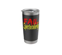 Fail Spectacularly Red Yellow Stainless Steel Insulated Tumbler