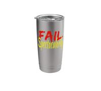 Fail Spectacularly Red Yellow Stainless Steel Insulated Tumbler