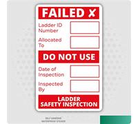 Failed Ladder Safety Inspection S/A Vinyl Stickers Health & Safety Business (100)