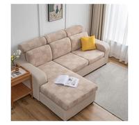 Failjierue 1-4 Seater Stretch Soft Velvet Sofa Covers Non-Slip Washable Slipcover for L Shaped/Corner Couch Furniture Protector(Style 2,2 seater(90-120cm))
