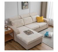 Failjierue 1-4 Seater Stretch Soft Velvet Sofa Covers Non-Slip Washable Slipcover for L Shaped/Corner Couch Furniture Protector(Style 7,4 seater(180-230cm))