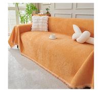 Failjierue 1 Pcs Extra Wide Chenille Sectional Couch Covers W/Tassel Design for Sectional Sofas L-Shaped & U-Shaped Sofa Slipcover(Style 4,180 * 90cm)