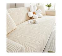 Failjierue 1 PCS Jacquard Velvet Stretch Sofa Slipcover Soft Universal Couch Cover High Elasticity Sofa Protector for Living Room Non-Slip Furniture Cover with Skirt(Style 9,145-185cm)
