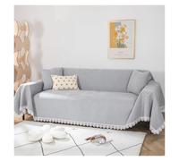 Failjierue 1 Piece Chenille Couch Throw Cover Non Slip Living Room Furniture Protector with Floral Lace Edge, Decorative Sofa Cushion Slipcover(Style 5,71x87in/180x220cm)