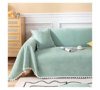 Failjierue 1 Piece Chenille Couch Throw Cover Non Slip Living Room Furniture Protector with Floral Lace Edge, Decorative Sofa Cushion Slipcover(Style 1,71x87in/180x220cm)