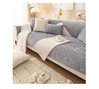 Failjierue 1 Piece Chenille Striped Sofa Cover - Anti-Scratch Washable Non-Slip Sectional Couch Cover(Style 3,Pillowcase (45x45cm))