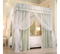 Failjierue 2-in-1 Romantic Bed Canopy & Mosquito Net Princess Style Bed Curtain Netting, Dreamy Bedroom Decoration for Girls, Twin/Full/Queen/King(Style 1,200x220cm)