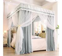 Failjierue 2-in-1 Romantic Bed Canopy & Mosquito Net Princess Style Bed Curtain Netting, Dreamy Bedroom Decoration for Girls, Twin/Full/Queen/King(Style 2,180x220cm)