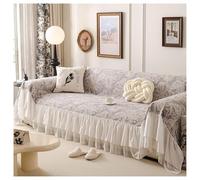 Failjierue Blanket Style Vintage Sofa Cover Non-Slip Soft Washable Slipcover for 2-Cushion Couch, Double White Skirt Hemming Furniture Protector(Style 5,71"x91")