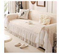 Failjierue Blanket Style Vintage Sofa Cover Non-Slip Soft Washable Slipcover for 2-Cushion Couch, Double White Skirt Hemming Furniture Protector(Style 9,71"x118")