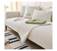 Failjierue Four Seasons Universal Solid Color Sofa Cover - Chenille Material for Living Room(Style 1,70x70cm)