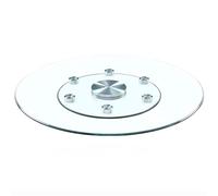 Failjierue Glass Lazy Susan Turntable Round Rotating Serving Tray 360° Smooth-Spin Tabletop Centerpiece for Kitchen & Dining Decorative & Functional Home Serving Plate(80cm/31in)