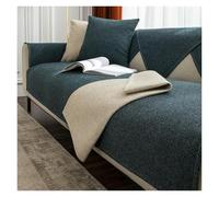 Failjierue Linen Cotton Sofa Cover Non-Slip Cushion Cover, 4 Seasons Universal Solid Color, Furniture Protector(Style 3,Pillowcase 30 * 50cm)
