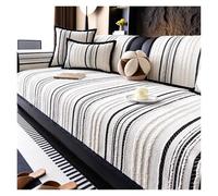 Failjierue Luxury Striped Chenille Sectional Couch Cover Non-Slip Washable Sofa Cushion Protector, Furniture Protection Slipcover(Style 5,Pillowcase (30x50cm))