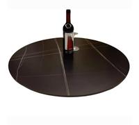 Failjierue Marble Lazy Susan Turntable - Premium Round Rotating Serving Tray with Non-Slip Silent 360° Rotation - Matte Finish Stone Display Stand for Dining Table & Kitchen(Style 1,60cm/23in)