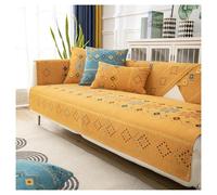 Failjierue Non Slip Chenille Couch Cover - Geometric Print Furniture Protector for Sectional L-Shaped Sofa(Style 2,Pillowcase (45x45cm))