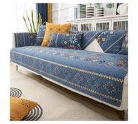 Failjierue Non Slip Chenille Couch Cover - Geometric Print Furniture Protector for Sectional L-Shaped Sofa(Style 1,Pillowcase (45x45cm))