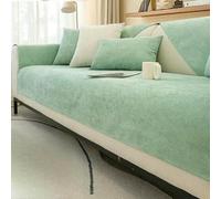 Failjierue Non-Slip Chenille Sofa Cover - Solid Color Couch Cover for Cushion, Armrest & Backrest, Living Room Mat(Style 4,Pillowcase (45x45cm))