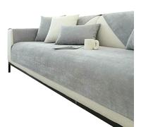 Failjierue Non-Slip Chenille Sofa Cover - Solid Color Couch Cover for Cushion, Armrest & Backrest, Living Room Mat(Style 2,70x70cm)