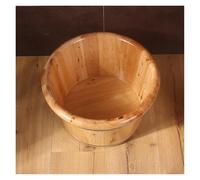 Failjierue Oak Wood Foot Spa Barrel - 26x36cm Fumigation & Soaking Tub Natural Wooden Foot Bath Bucket for Spa, Sauna & Home Relaxation(Wood Color)
