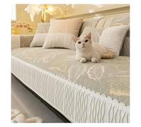 Failjierue Soft Chenille Sofa Cover Mat - Four Seasons Universal Non - Slip Couch Slipcover, L - Shaped Sofa Protector for Living Room(Style 2,110x110cm)