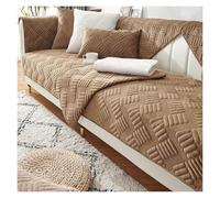 Failjierue Soft Warm Thick Quilted Plush Sofa Cover Anti-Slip Washable Sectional/Loveseat/Recliner/L-Shaped Couch Cover, Backrest Protector(Style 5,Pillowcase (30x50cm))