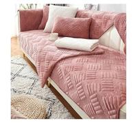 Failjierue Soft Warm Thick Quilted Plush Sofa Cover Anti-Slip Washable Sectional/Loveseat/Recliner/L-Shaped Couch Cover, Backrest Protector(Style 2,Pillowcase (45x45cm))