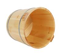 Failjierue Solid Wood Foot Spa Tub - Thickened Pedicure Soaking Barrel with Massage Basin for Home Spa & Relaxation - Natural Wooden Foot Bath Bowl 25x32cm