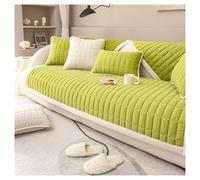 Failjierue Super Soft Non Slip Velvet Plush Sofa Cover - Plaid Quilted Suede Furniture Protector, Fluffy Fuzzy Slipcover for Sectional Couch(Style 1,Pillowcase (45x45cm))