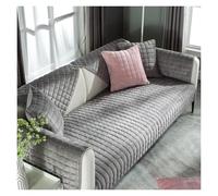 Failjierue Velvet Reversible Quilted Sofa Cover - 1 Piece Anti-Slip Sectional/Corner/Recliner Couch Cover, Washable Pet-Friendly Furniture Protector(Style 1,Pillowcase (45x45cm))