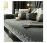 Failjierue Vintage Solid Chenille Sofa Cover - All Seasons Non-Slip Seat Cover, Living Room Couch Slipcover(Style 4,90x70cm)