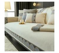 Failjierue Vintage Solid Chenille Sofa Cover - All Seasons Non-Slip Seat Cover, Living Room Couch Slipcover(Style 3,70x70cm)