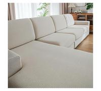 Failjierue Waterproof Elastic Velvet Sofa Cover - Anti-Slip Protector For 1/2/3/4 Seater & Corner Sofa, Living Room(Style 3,S)