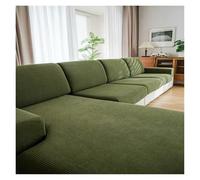 Failjierue Waterproof Elastic Velvet Sofa Cover - Anti-Slip Protector For 1/2/3/4 Seater & Corner Sofa, Living Room(Style 1,S)