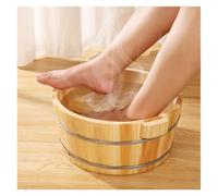 Failjierue Wooden Foot Bath Bucket Spa & Home Use | Deep Soak Foot Tub | Portable Pedicure Barrel for Relaxation, Sauna(16x40cm)