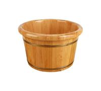 Failjierue Wooden Foot Soaking Tub 26x36cm Large | Home Spa Pedicure Basin | Dead Skin Removal Bath Bucket for Foot Bath, Spa, Sauna, Soak(Wood Color)