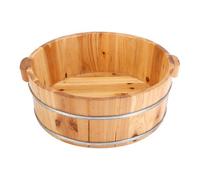 Failjierue Wooden Foot Soaking Tub 36cm Large | Home Spa Pedicure Basin | Dead Skin Removal Bath Bucket for Relaxation(16x40cm)