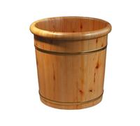 Failjierue Wooden Spa Foot Soaking Tub with Insulation Cover - Solid Wood Deep Soak Bath Basin for Foot & Calf Massage - Home Spa, Salon & Relaxation