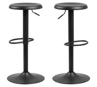 faille matt black metal bar stools in pair